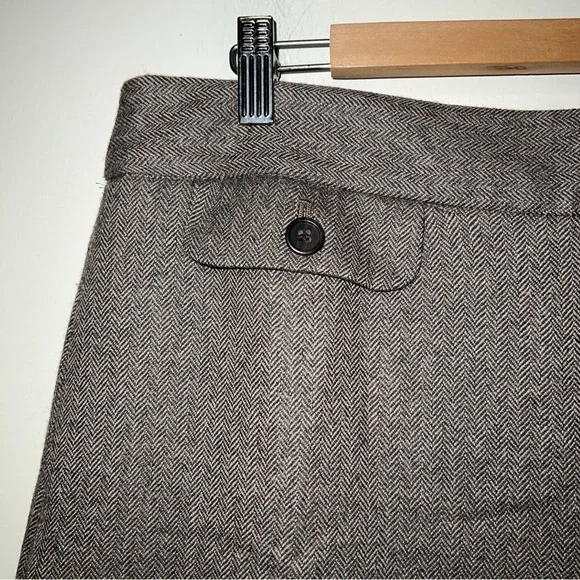 Women’s J Crew a line wool pleat pocket skirt size 12 side zip fully lined - Picture 3 of 7